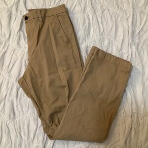 Tan Straight Khaki Pants